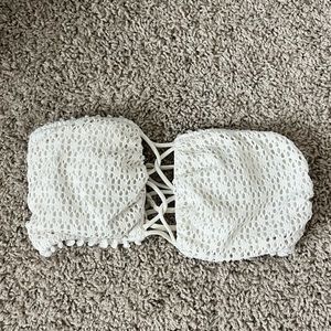 Victoria Secret Swim White Crochet Bikini Top